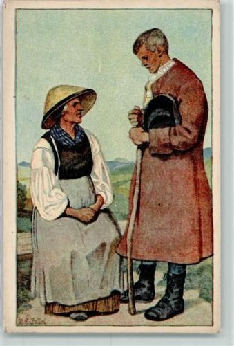 Steirische Bauerntrachten um 1830 Heimatverlag Nr. 3 AK