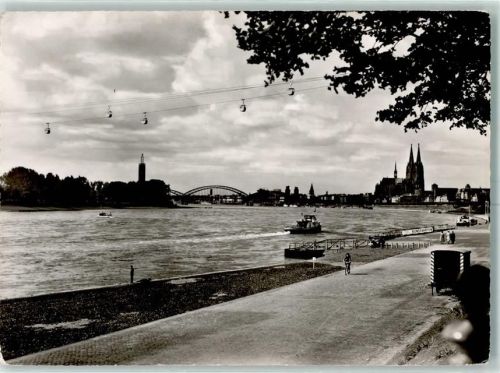 Köln Altstadt-Süd 101 Kölner Dom Reichsseilbahn Hohenzollernbrücke Rhein
