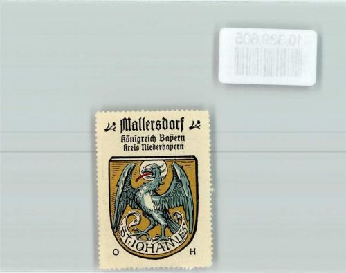 Mallersdorf-Pfaffenberg Wappen Blauer Johannesadler Kaffee HAG