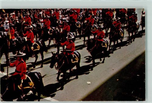 Calgary Royal Canadian Mounted Police add color to the Stampede Parade