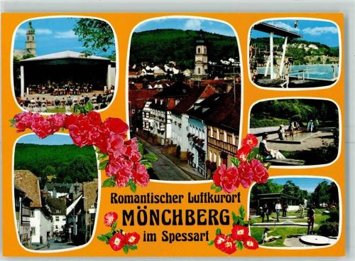 Mönchberg Musikpavillion Schwimmbad Minigolfanlage Wassertrettbecken