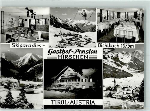 Bichlbach 1967 Gasthaus Hirschen mit Interieur