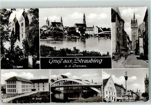 Straubing St. Peter Steinergasse St. Josefs Krankenhaus Stadtplatz