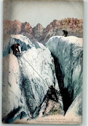 Bergsteiger Gletscherpartie AK