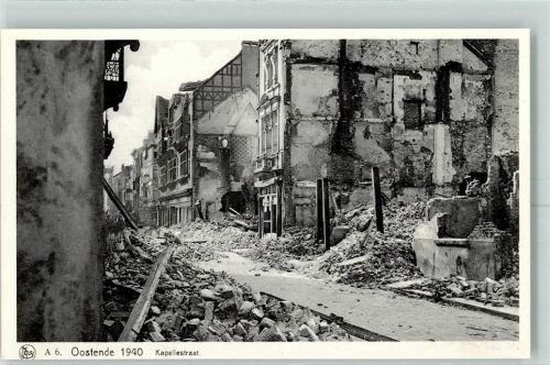 Ostende zerstörte Gebäude 1940