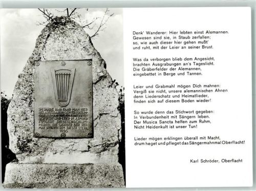 Oberflacht Sängermahnmal Gedicht Karl Schröder