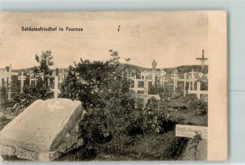 Fournes 1916 Feldpost WK I Soldatenfriedhof