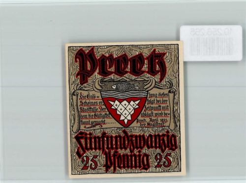 Preetz Notgeld Ich will dat Schnauzen lernen Stadtwappen