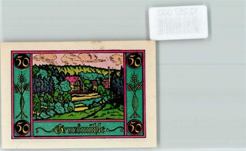 Marktschorgast Notgeld 50 Pfennig Grundmühle