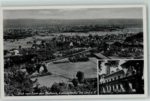 Lauf Blick vom Turm des Kurhaus Ludwighöhe Gasthaus