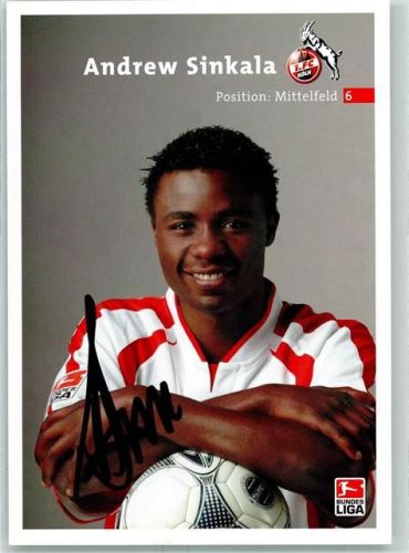 Köln Sülz 302 Autogrammkarte Andrew Sinkala 1. FC Köln sgn.