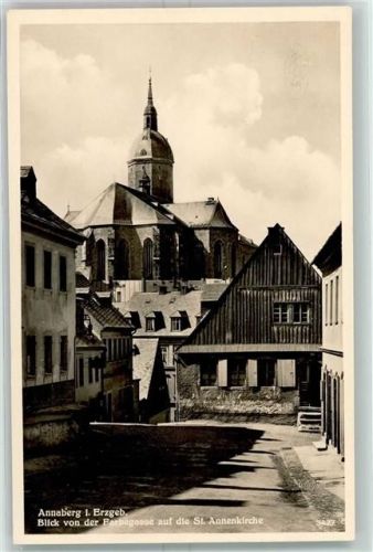 Annaberg-Buchholz Blick von der Farbegasse auf die St. Annenkirche