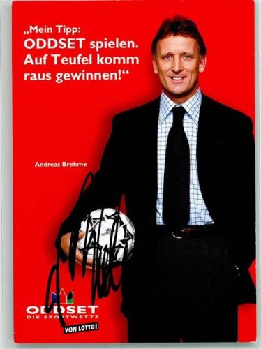 Kaiserslautern Autogrammkarte Andreas Brehme 1. FC Kaiserslautern sign.