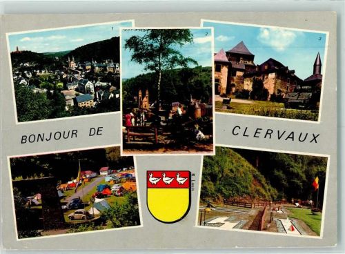 Clerf Vue générale Point de Vue Chateau Camping Mini-Golf