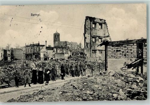 Rethel 1915 Feldpost WK I zerstörte Kirche