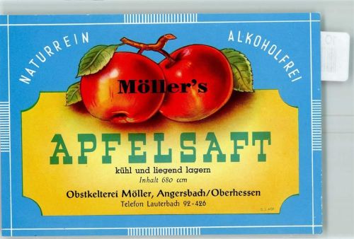 Angersbach Möllers Apfelsaft Obstkelterei Möller