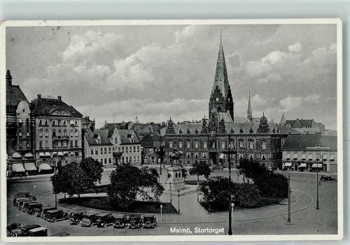 Malmö 1934 Denkmal Auto Stortorget