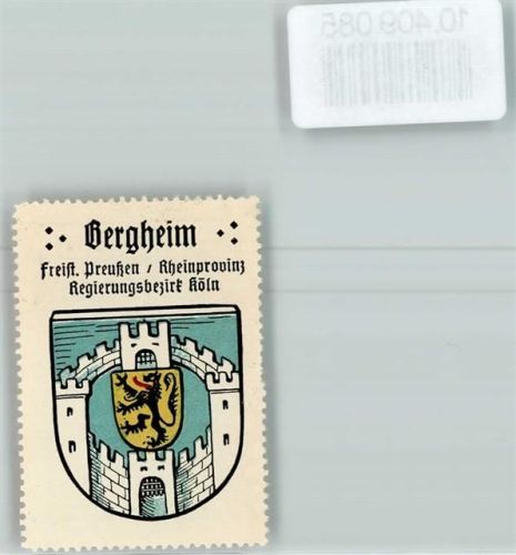 Bergheim Vignette Wappen Kaffee Hag ca 1920-1940