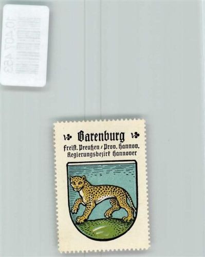 Barenburg Vignette Wappen Kaffee Hag 1920-1940 Leopard