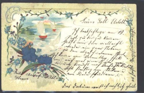 1901 Prägedruck Taube AK