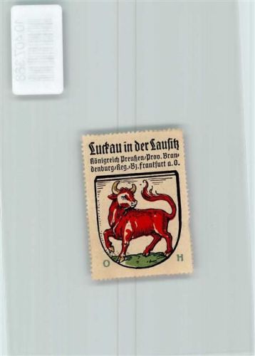 Luckau Vignette Wappen Kaffee Hag 1920-1940 Stier