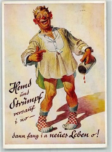 1963 Verlag Lengauer Nr. 3166 Humor Bier AK