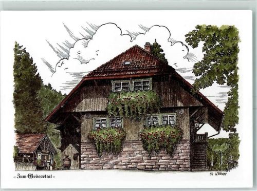 Neuenbürg sign. W. Bradt Gasthaus Zm Grösseltal