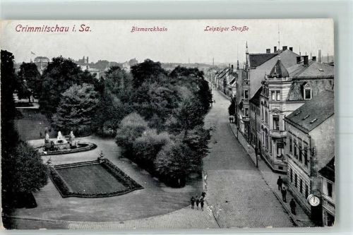Crimmitschau Bismarckhain Brunnen Leipziger Straße