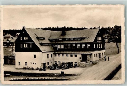 Mühlleithen Fremdenhof Buschhaus Fahrräder Motorradgespann Oldtimer