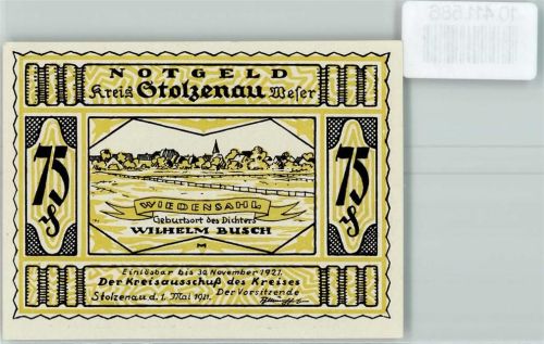 Stolzenau Notgeld Wiedensahl Geburtsort W. Busch