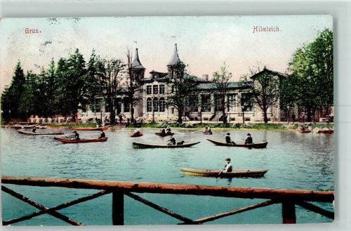 Graz 1907 Hilmteich Ruderboote