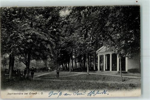 Erbach 1906 Sophienhöhe Spaziergänger