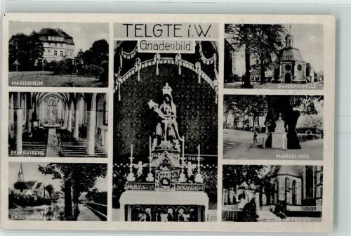 Telgte Gnadenbild Marienheim Pfarrkirche Emspromenade Gnadenkapelle Marienlinde Altar im Freien