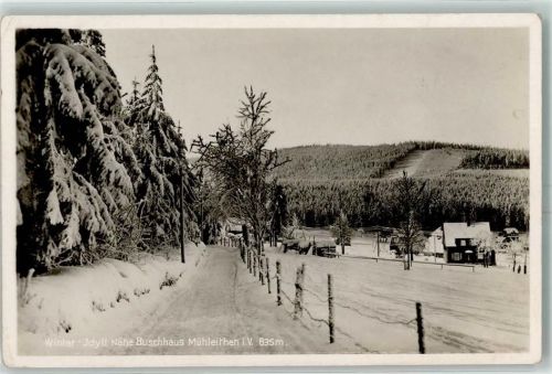 Mühlleithen Waldweg Winter