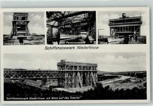 Niederfinow Schiffshebewerk Mehrfachkarte