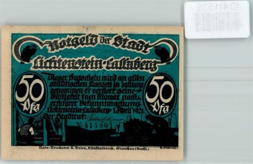 Lichtenstein Notgeld Scherenschnitt