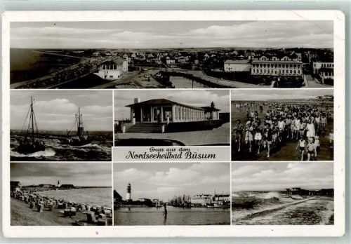 Büsum Fischerboote Strand Leuchtturm