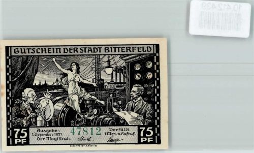 Bitterfeld Notgeld Stromerzeugung