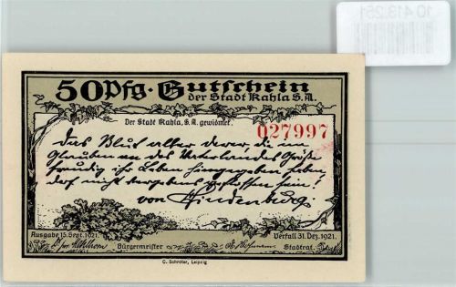 Kahla Notgeld Die Leuchtenburg