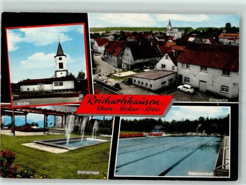 Reichartshausen Kirche Schwimmbad Grünanlage