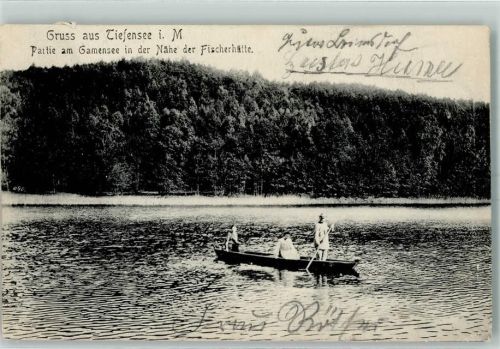 Tiefensee 1910 Gamensee Ruderboot