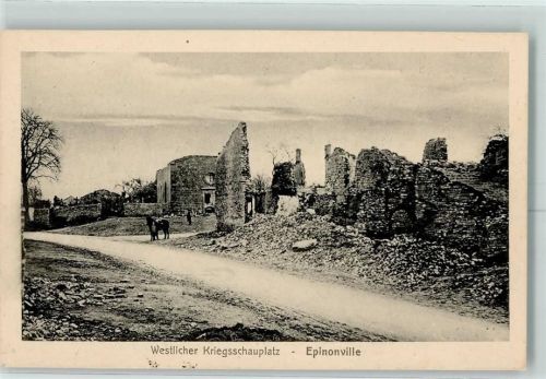 Epinonville WK I zerstörte Häuser