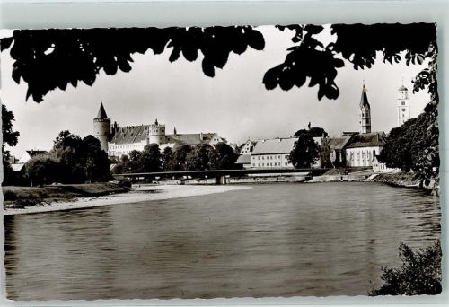 Lauingen Neue Donaubrücke Ehem. Schloß Lauingen