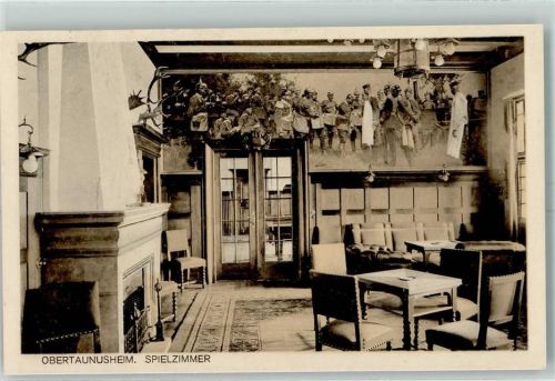 Falkenstein Obertaunusheim Spielzimmer Wandgemälde Kamin