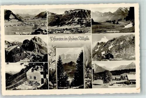 Pfronten Blick v. Milchhäusl Ostlerhütte Falkenstein Zugspitze Schloßangeralp Pfrontenerhütte Bärenmoosalpe Fichtlhütte a. d. Edelsberg