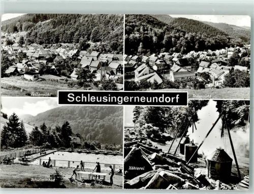 Schleusingerneundorf Schwimmbad Tischtennisspieler Köhlerei