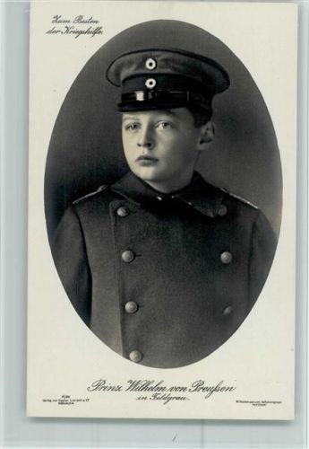 Prinz Wilhelm in Feldgrau - Kriegshilfe Wohlfahrtskarte AK Gute Erhaltung