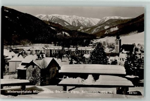 Mürzzuschlag Winter gegen Schneealpe