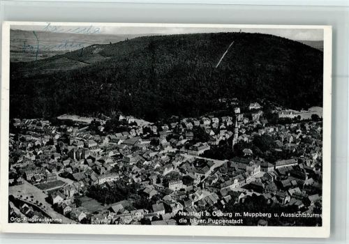 96465 W8632 Neustadt b. Coburg - Ortsansicht mit Muppberg Aussichtsturm