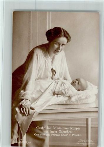 Nr. 7501 Liersch - Gräfin Ina Maria von Ruppin mit Sohn ( Baby) Adel Prinz Oskar